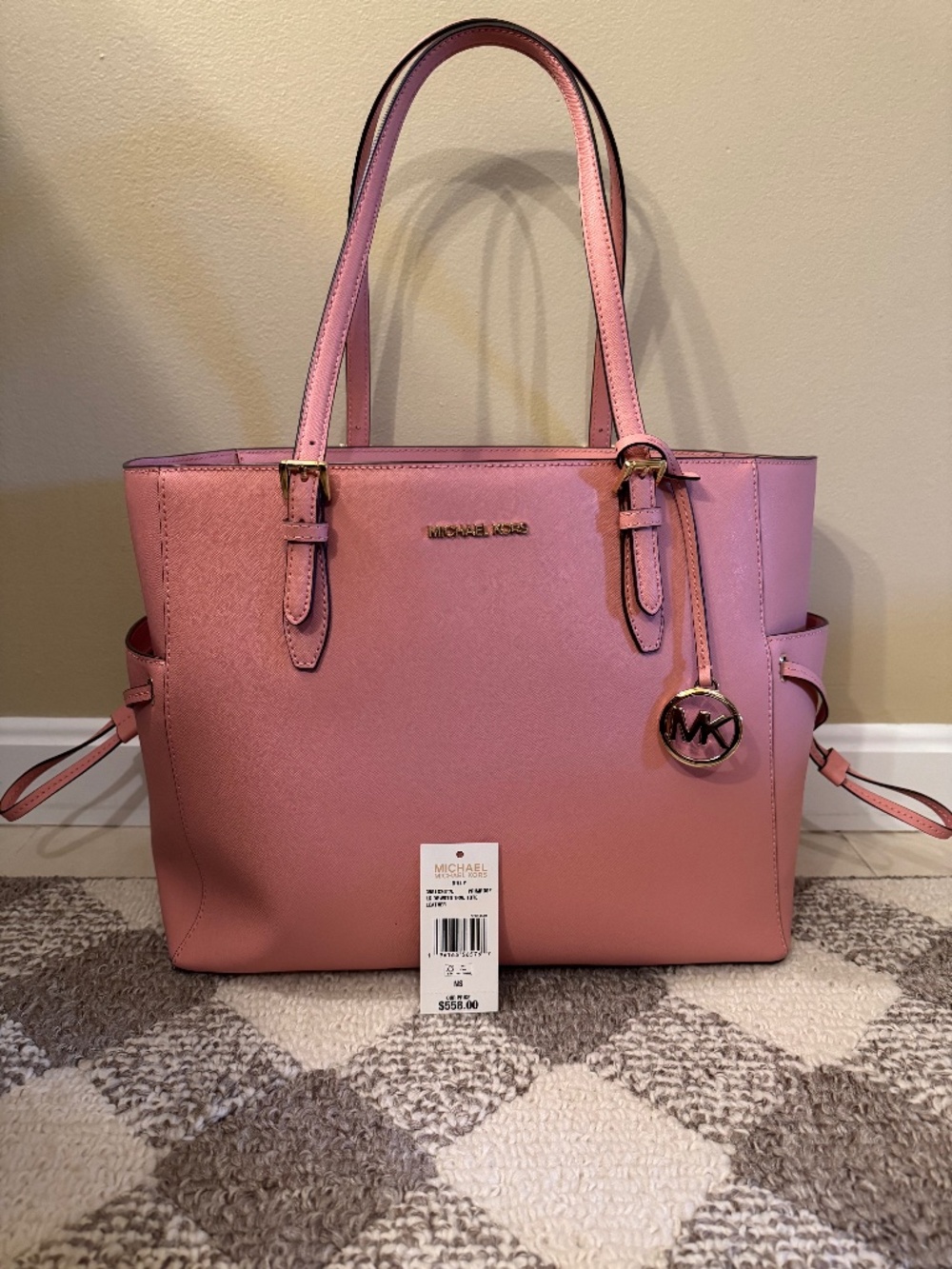 Michael Kors primrose pink Gilly Leather Tote